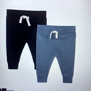 2 New Grow by Gerber Organic 2-pack pants  infant 12 m